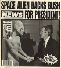 Weekly World News Alien Bush Cover