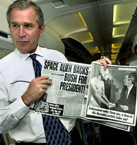 Weekly World News Alien Bush Cover