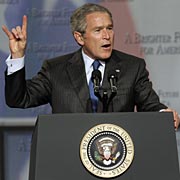 Bush Family Satanist Devil Salute Brainsturbator