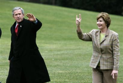 Bush Family Satanist Devil Salute Brainsturbator