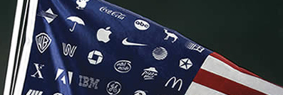 corporate logo flag