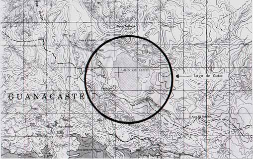 map of the Lago de Cote area