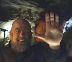 Maurizio Montalbini in the cave