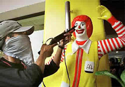 Ronald McDonald gun brainsturbator hostage crisis